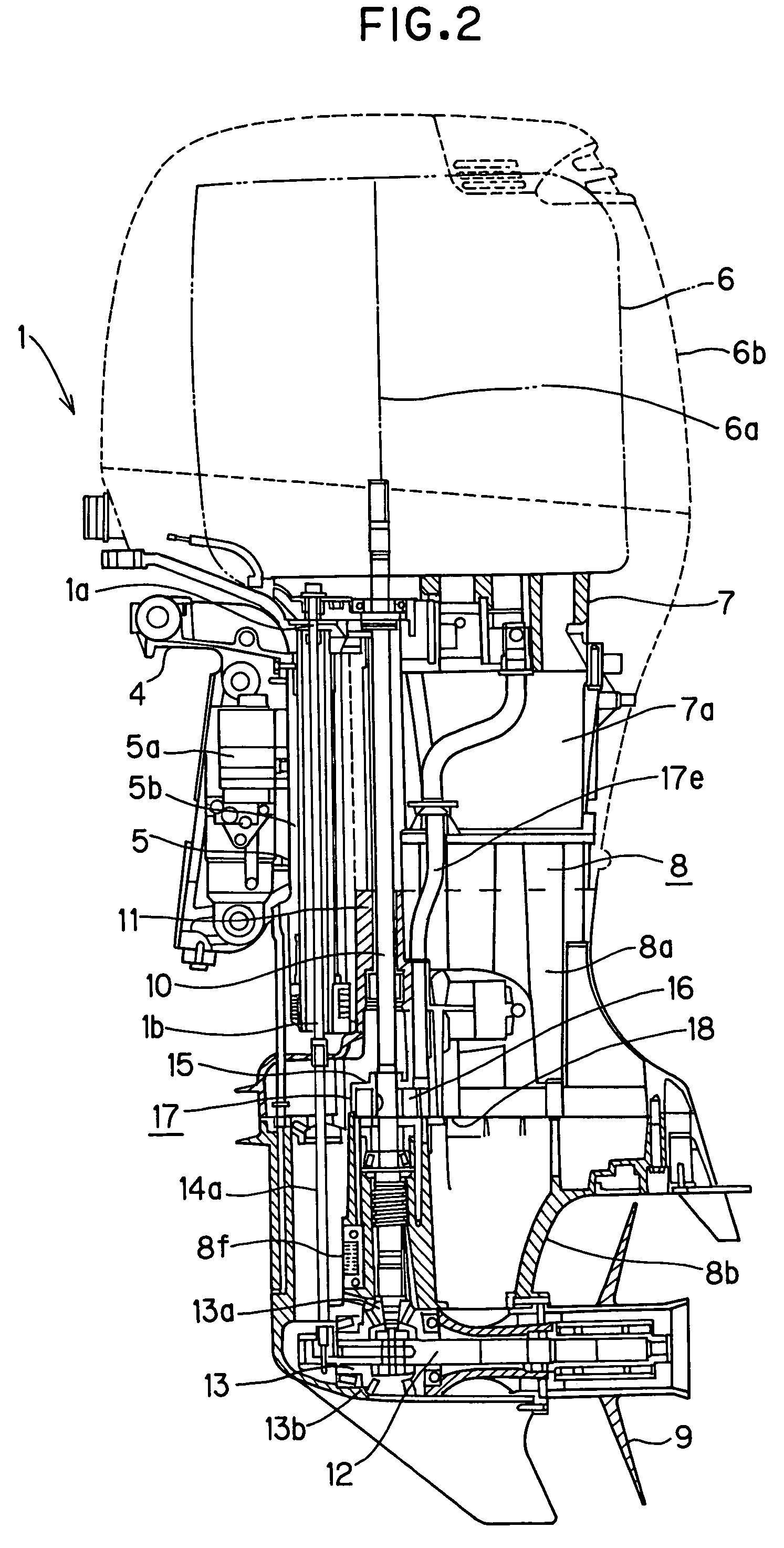 Cooling water pump device for outboard motor