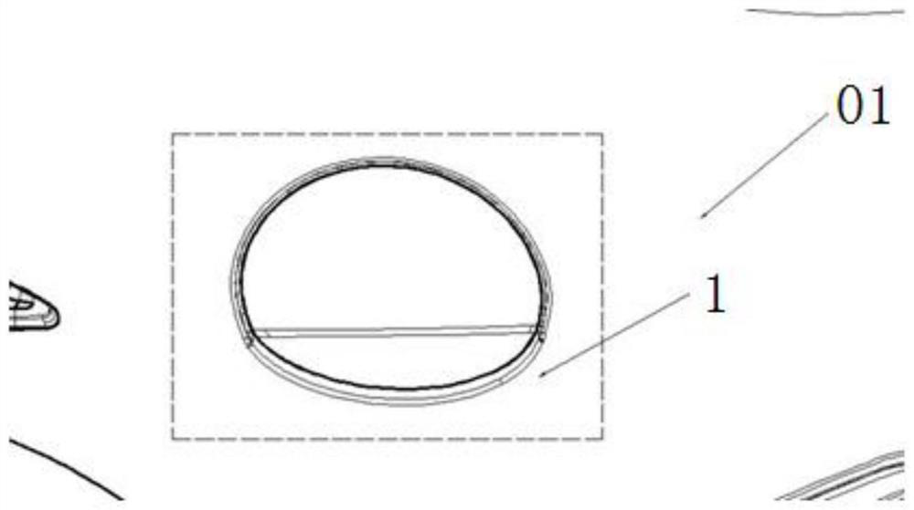 A flanging die for eliminating the surface undulation of the fuel tank port of the side wall outer plate