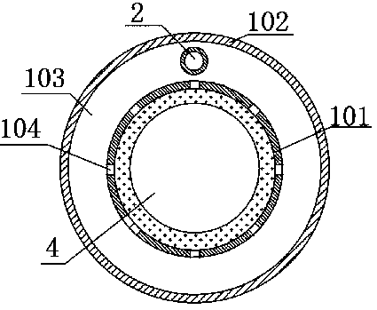 Nesting-type bag secondary grouting hole sealing device and method