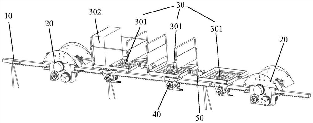 Efficient hillside orchard self-propelled electric monorail transportation equipment with multiple detachable frames