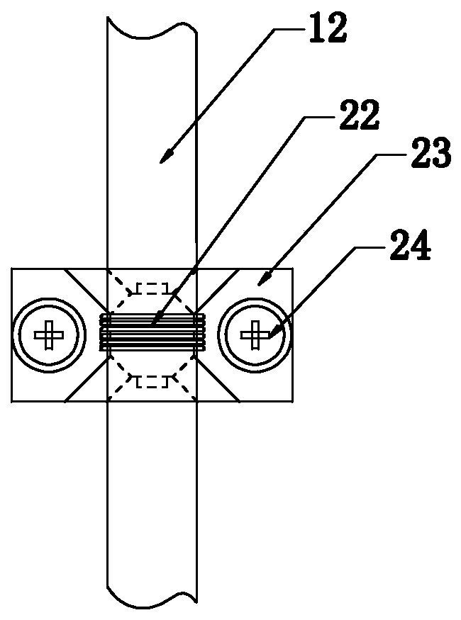 Split type wire clamping structure