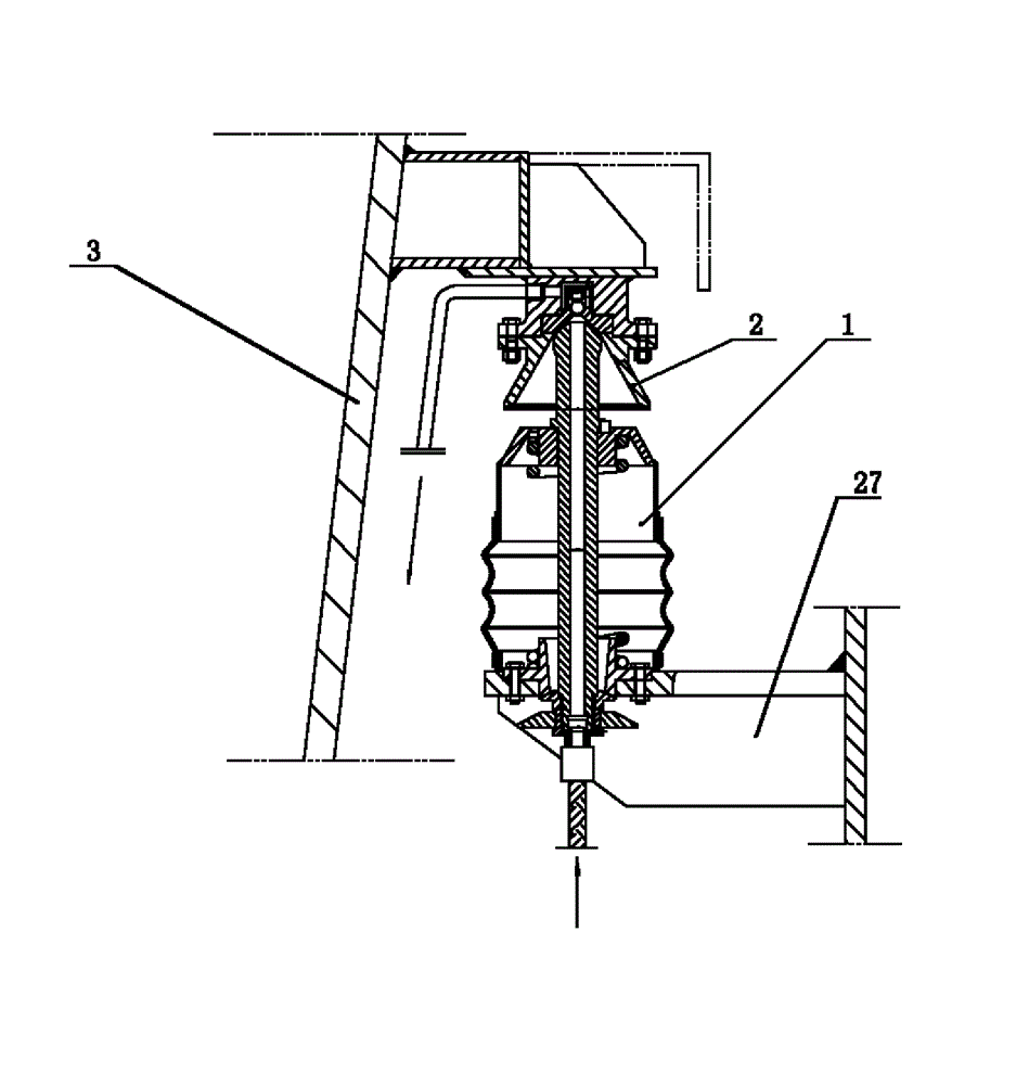 Automatic butt-jointing device for argon blowing pipeline of molten steel tank