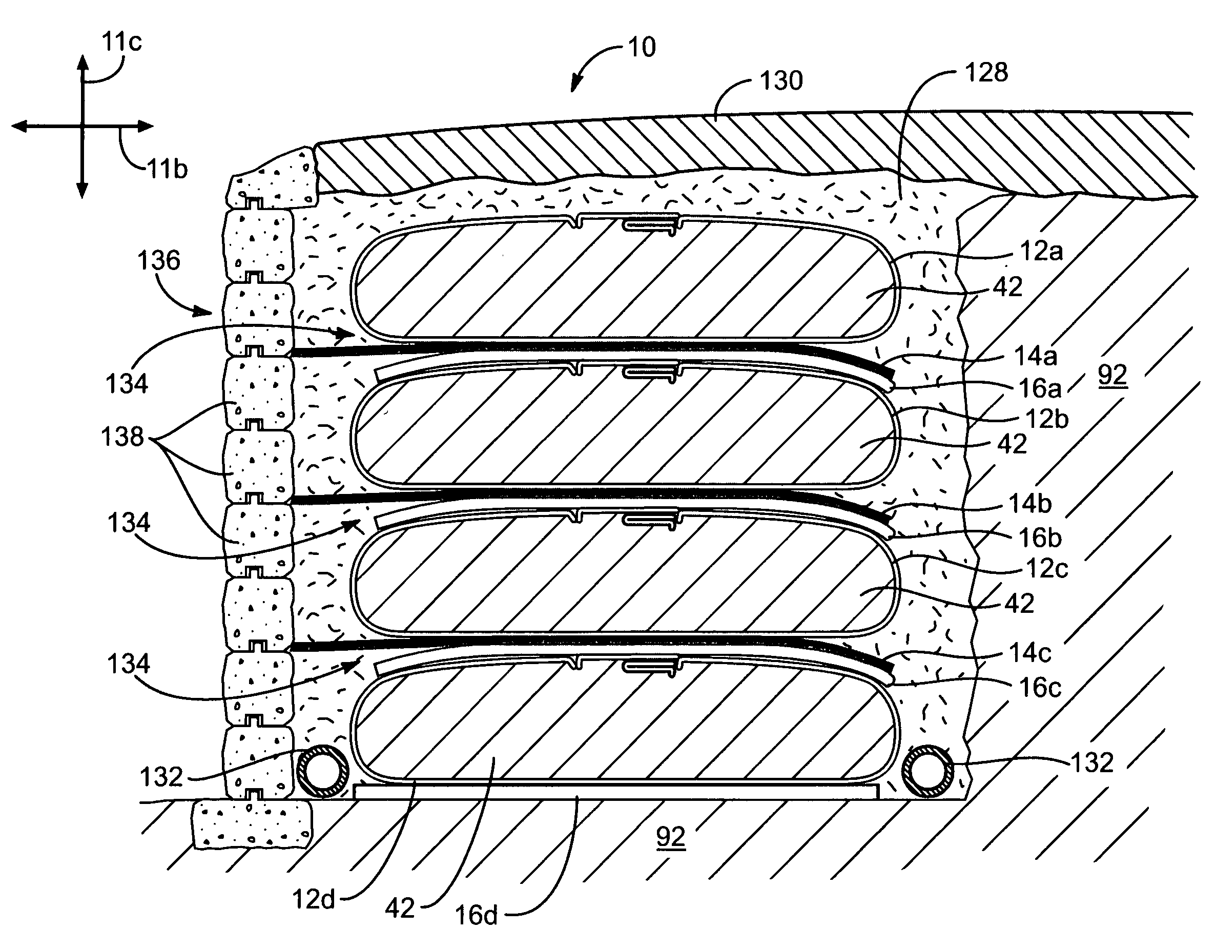Fine-grained fill reinforcing apparatus and method
