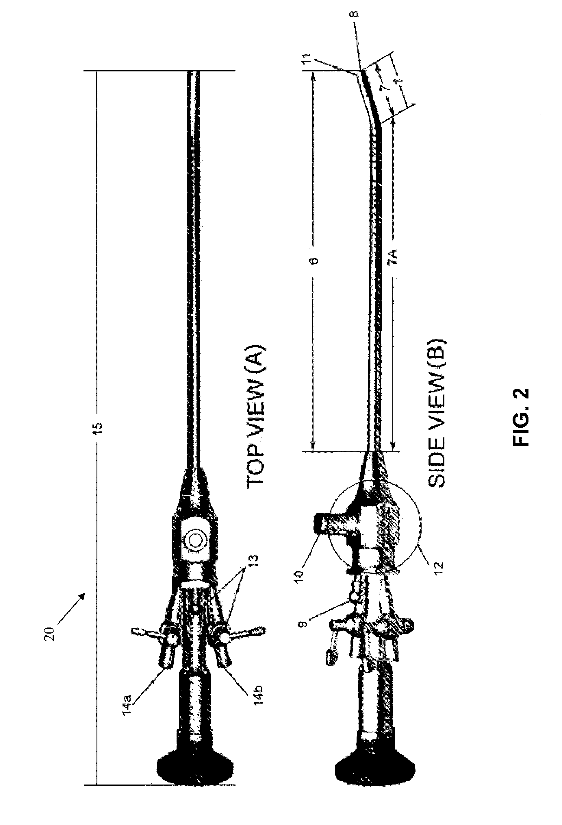 Hysteroscopes with curved tips