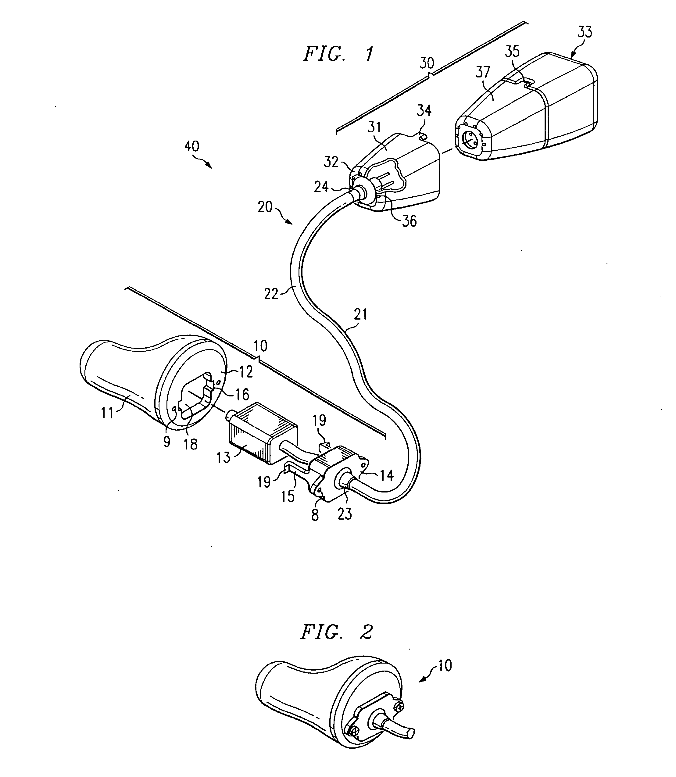 BTE/CIC auditory device and modular connector system therefor