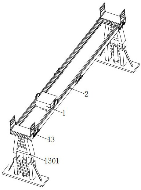 Crane for pulley load hanging element and using method of crane