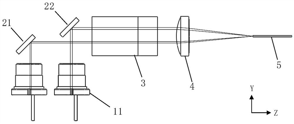 A Laser Array Coupling System with Beam Correction