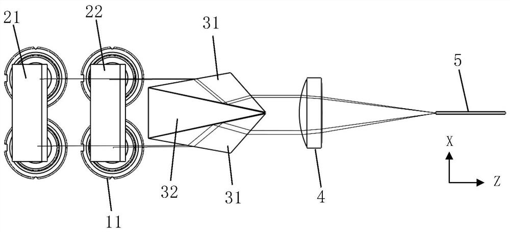 A Laser Array Coupling System with Beam Correction