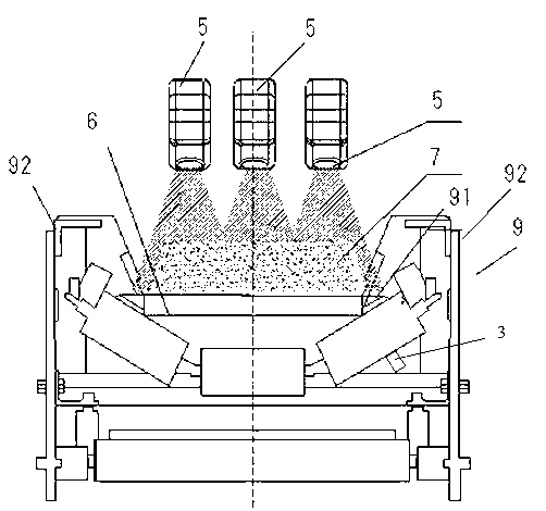 Device for measuring dumping volume of shield construction on line based on profile scanning