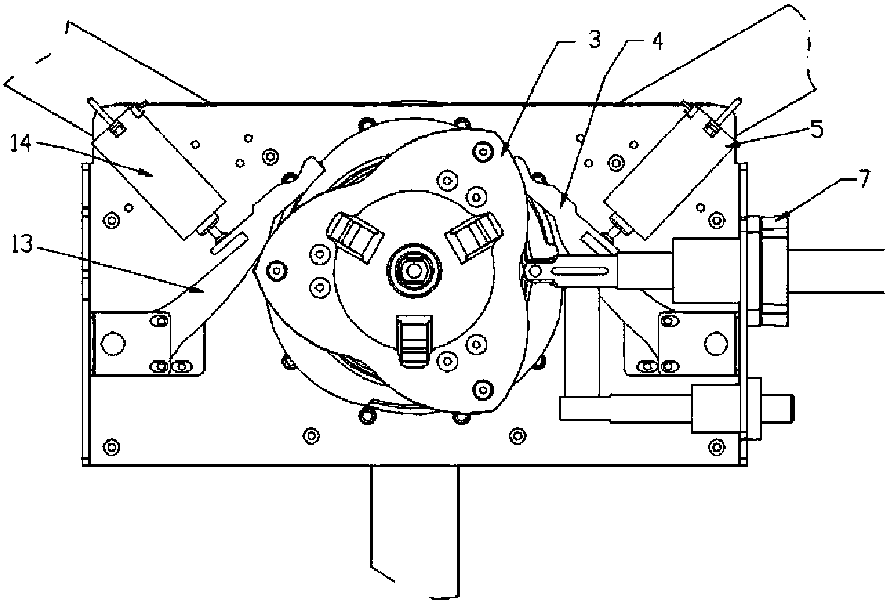 Three-roller gate movement and three-roller gate running method applying three-roller gate movement