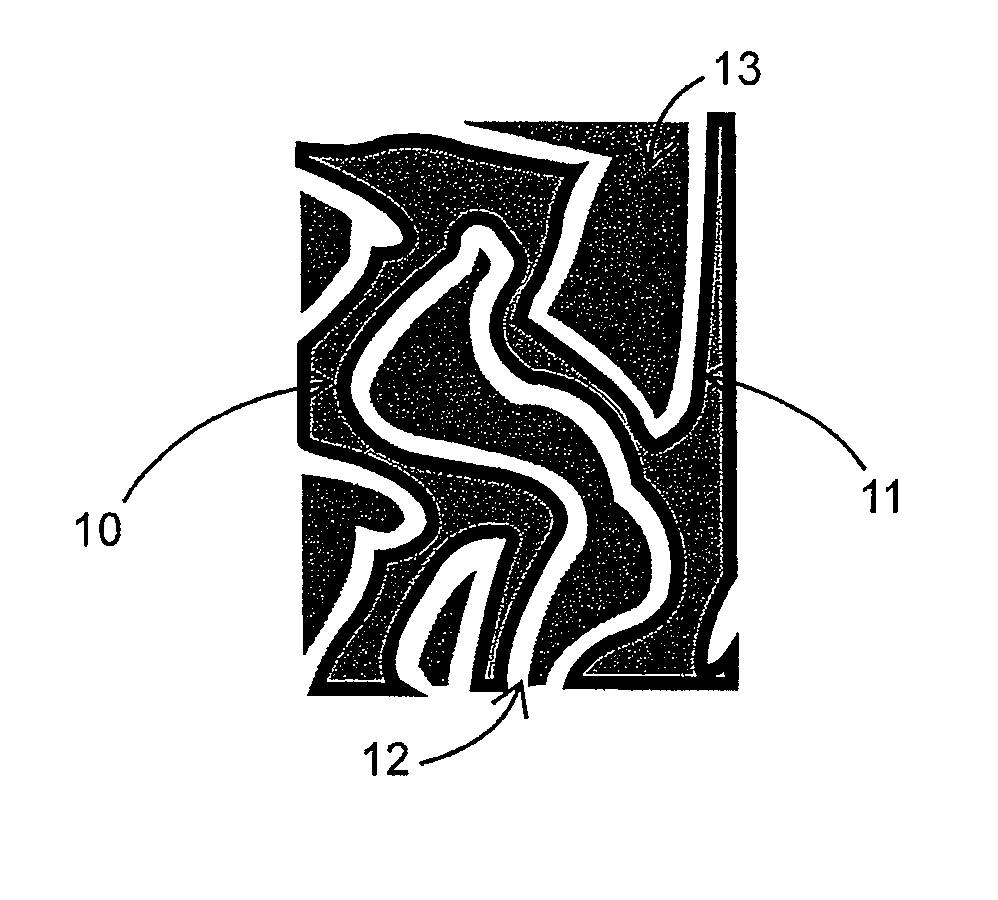 Lithium-ion battery having interpenetrating electrodes