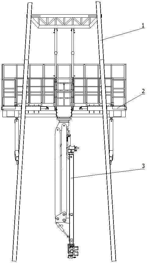 Processing device for racking platform three-joint unit and control system of processing device