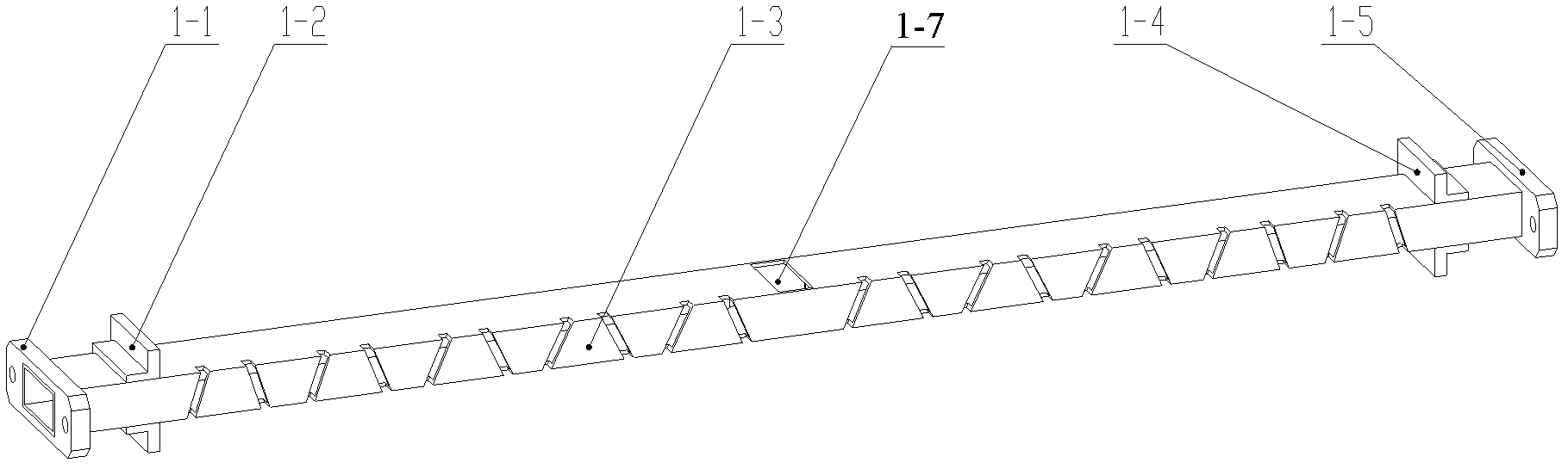 Waveguide-slot power division network and process realizing method thereof