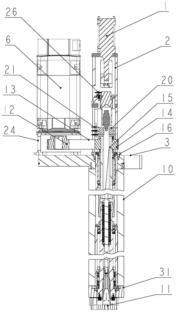 Tool locking ram structure of turning and milling composite equipment