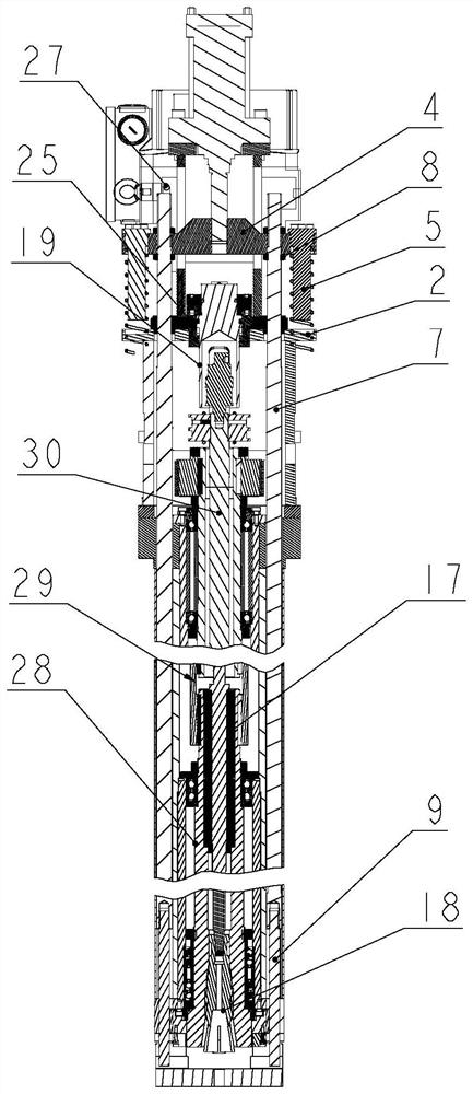 Tool locking ram structure of turning and milling composite equipment
