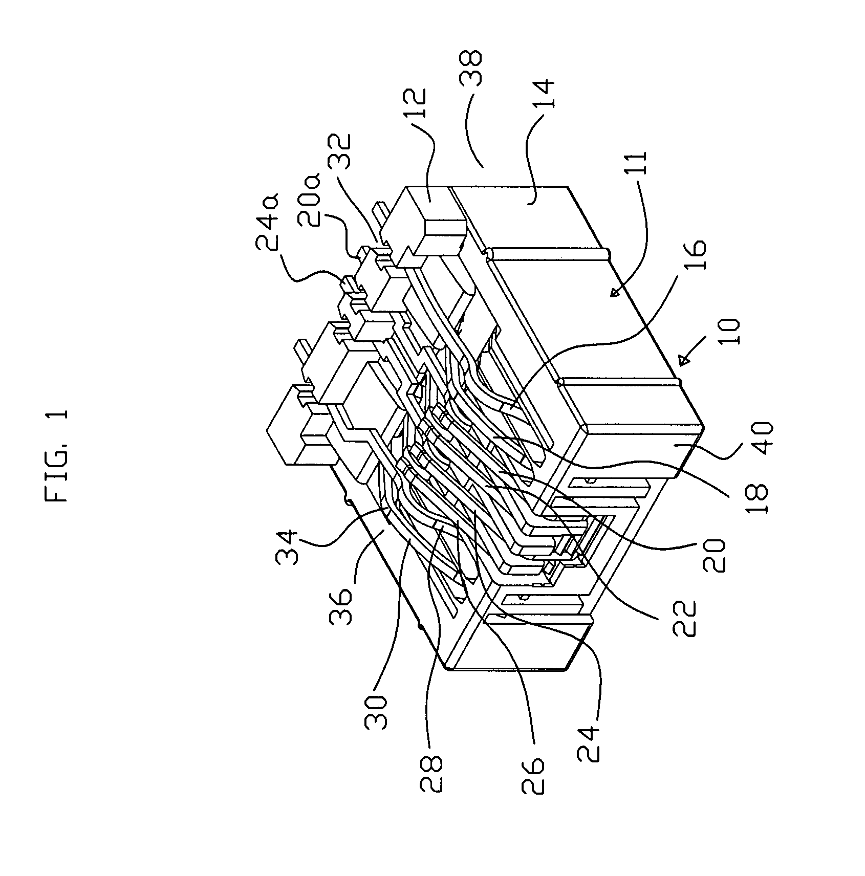 Modular insert and jack including bi-sectional lead frames