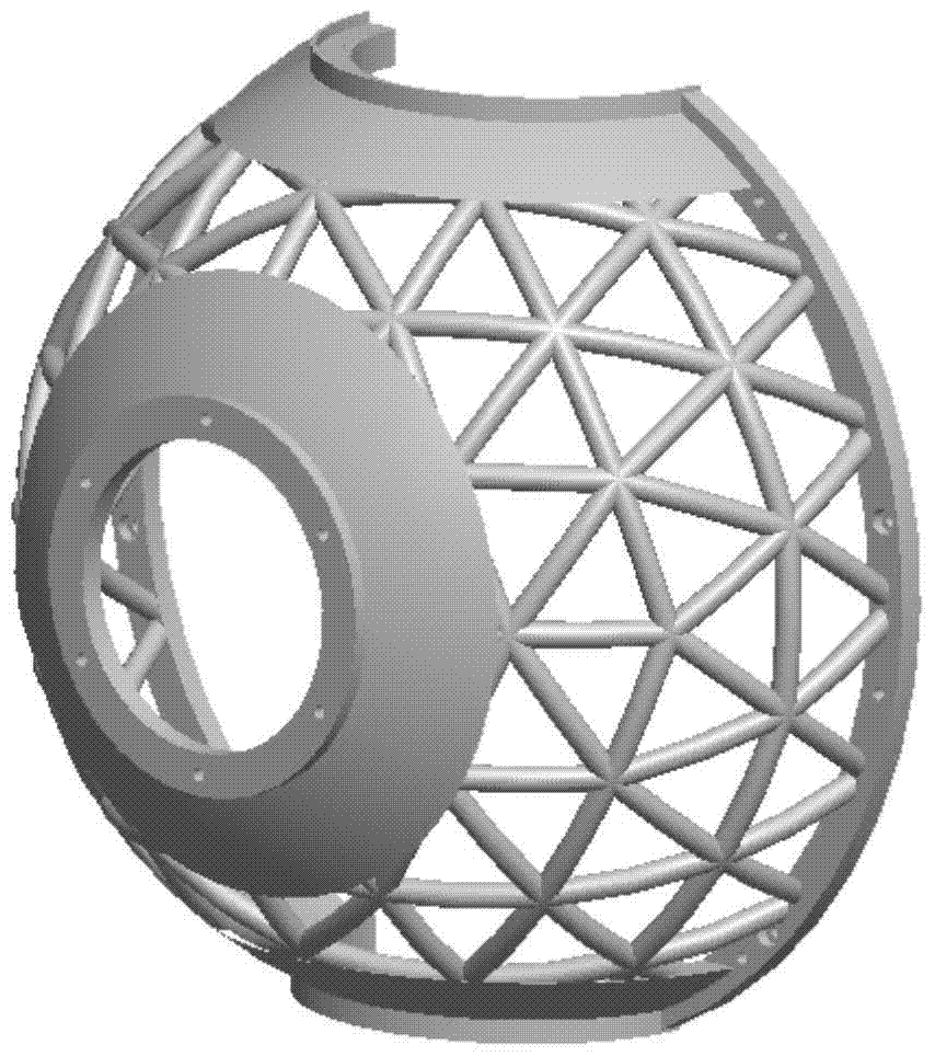 A spherical inertial stable platform with a triangular hollow structure