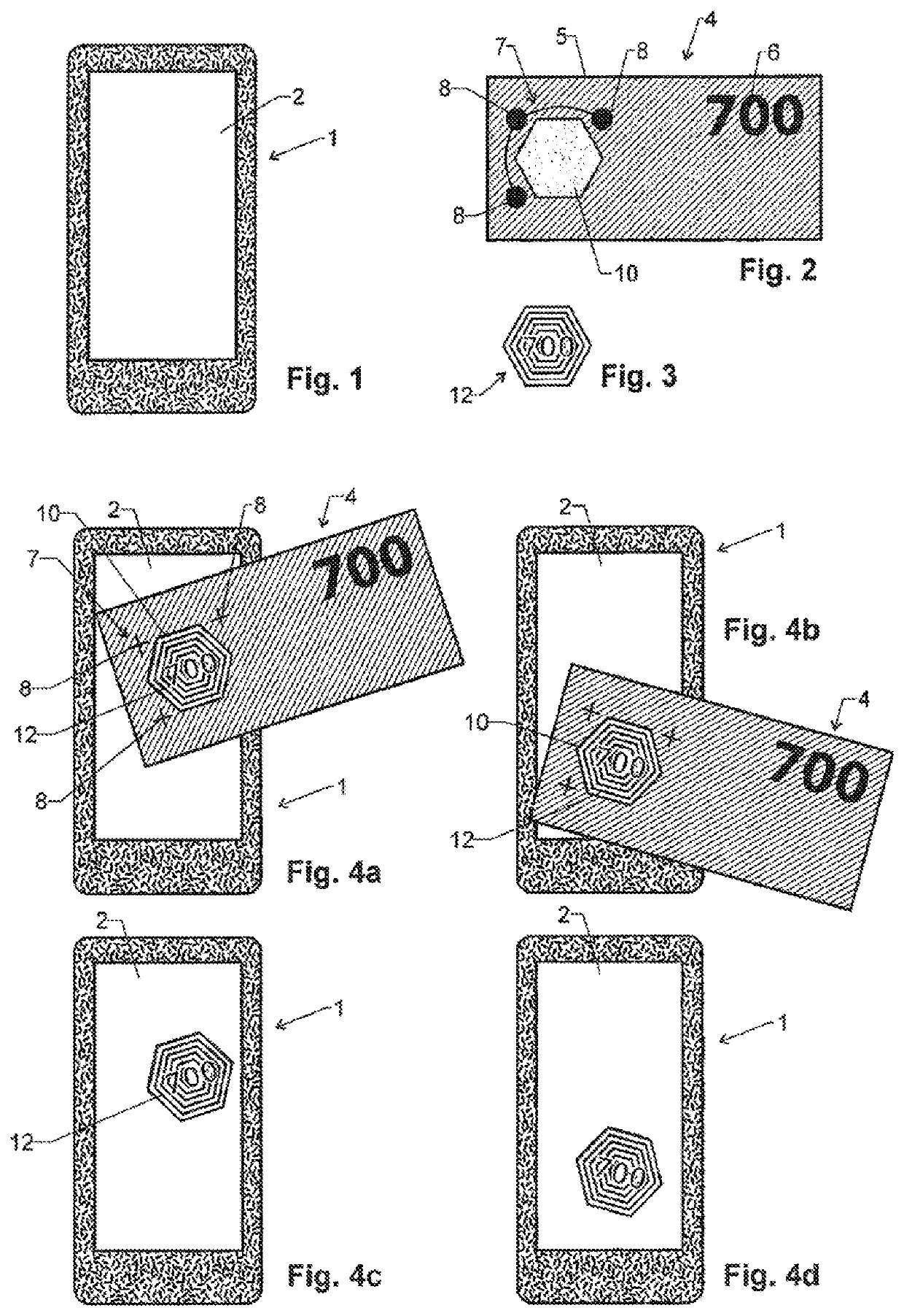 Device and method for supporting the verification of a security document by means of a touchscreen