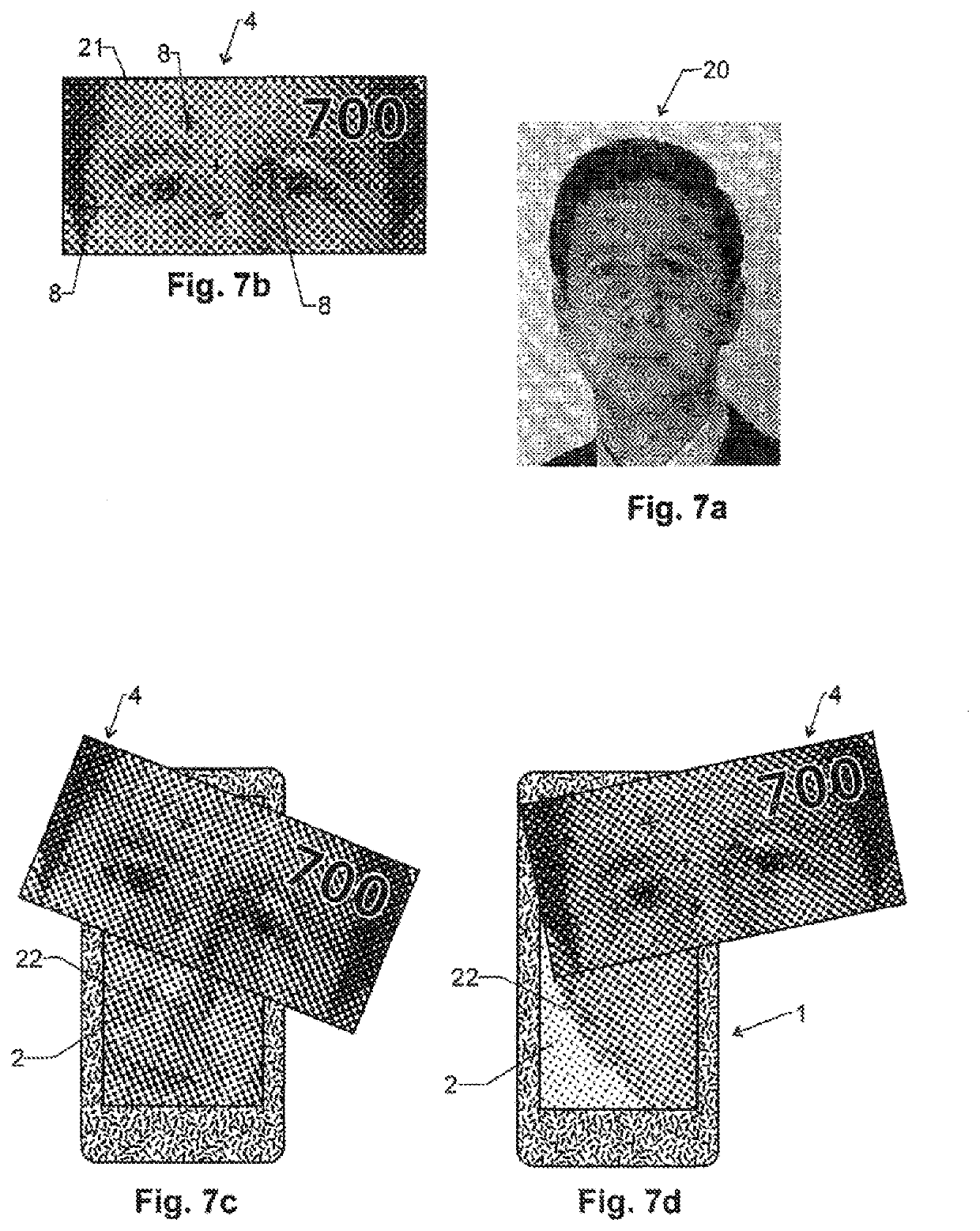Device and method for supporting the verification of a security document by means of a touchscreen