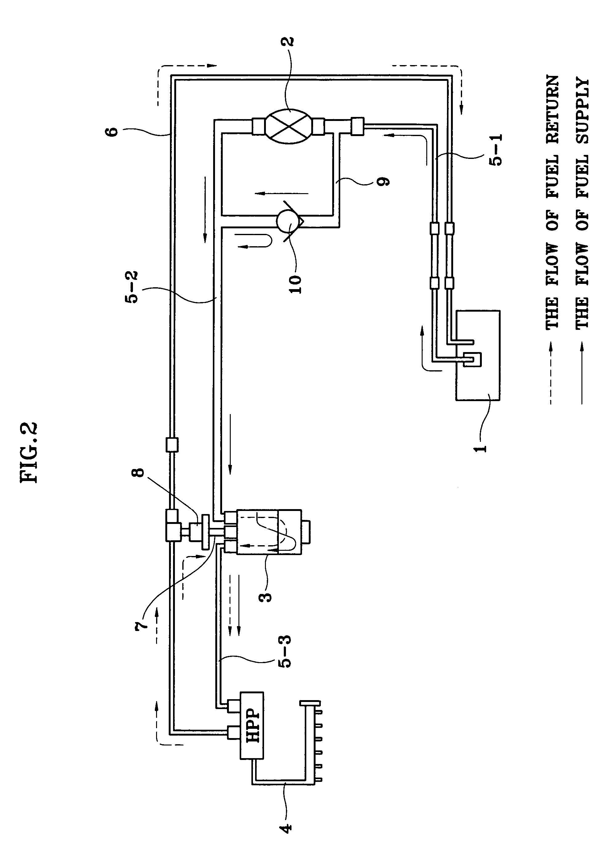 Diesel fuel supply system for preventing fuel pressure loss
