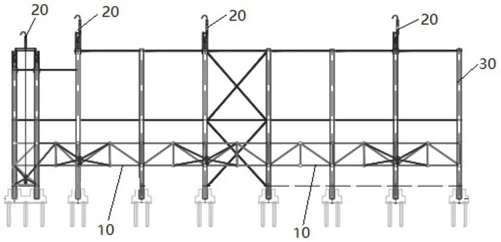 Construction method of large-span hangar