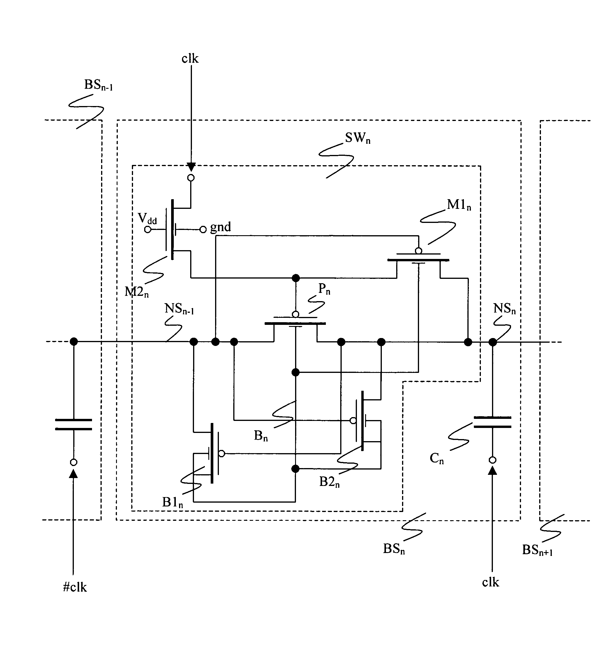 Charge pump circuit with dynamic biasing of pass transistors