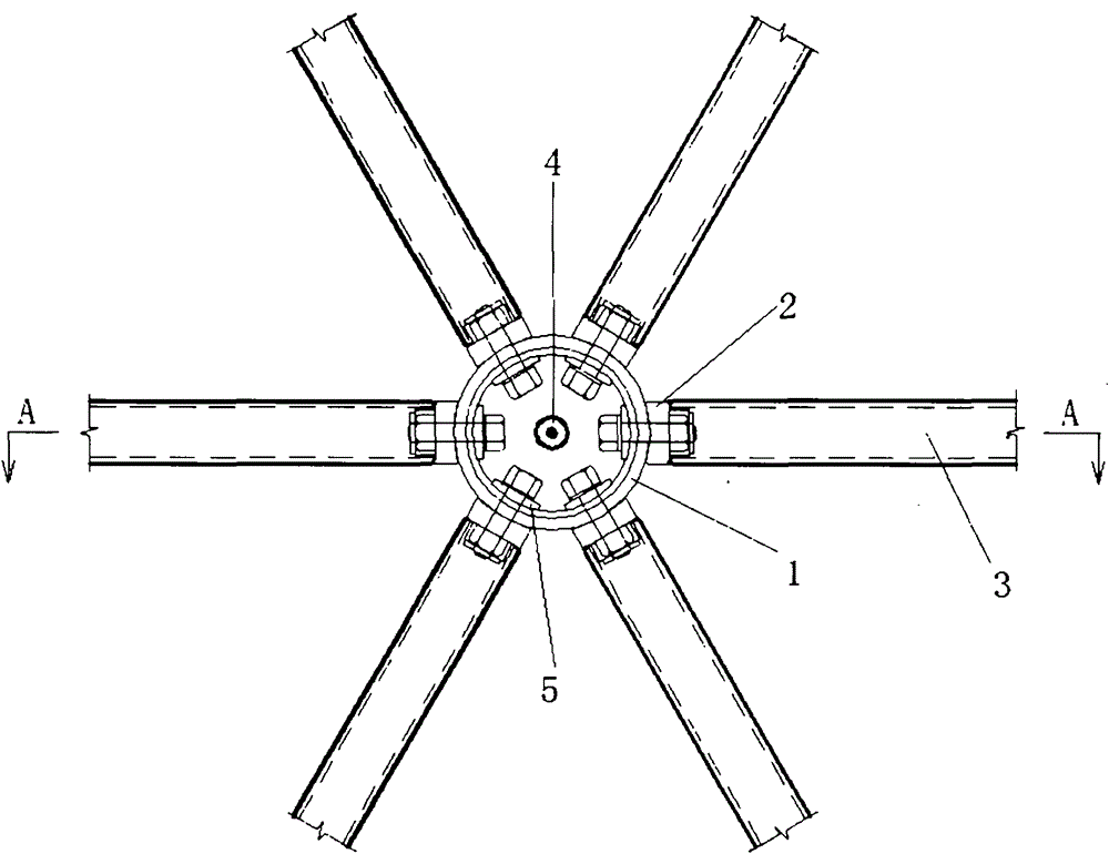 Joint drum structure for connecting steel structural part