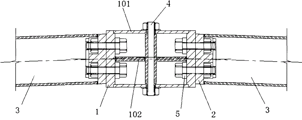 Joint drum structure for connecting steel structural part