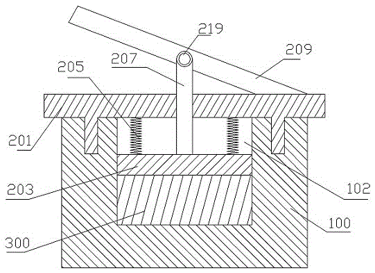 Sliding type cutting and fixing device