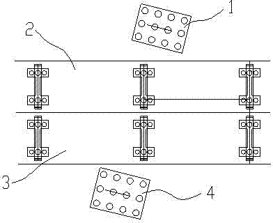 Method for intersection angle high-speed railway underpassing low-clearance girder erection