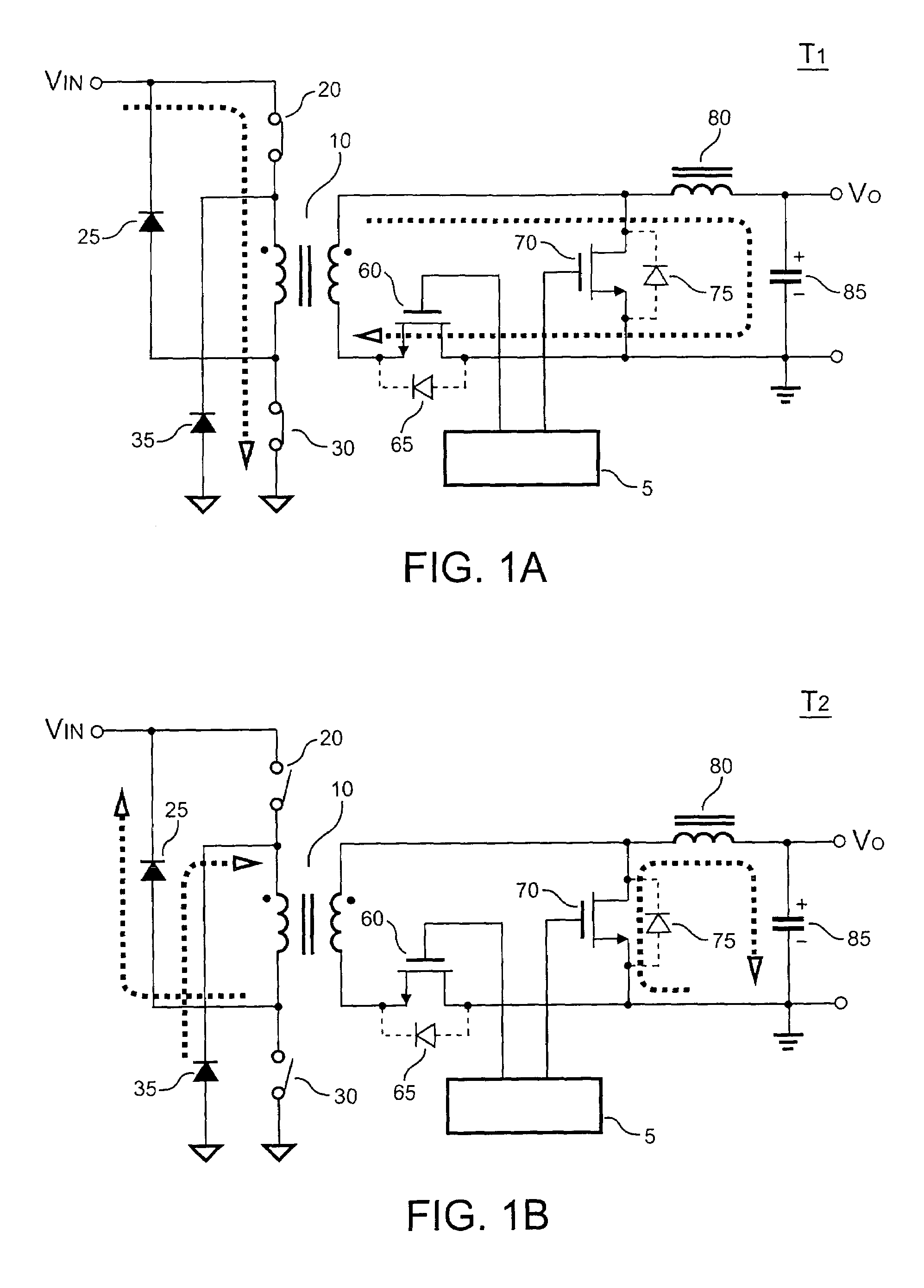 Control circuit associated with saturable inductor operated as synchronous rectifier forward power converter
