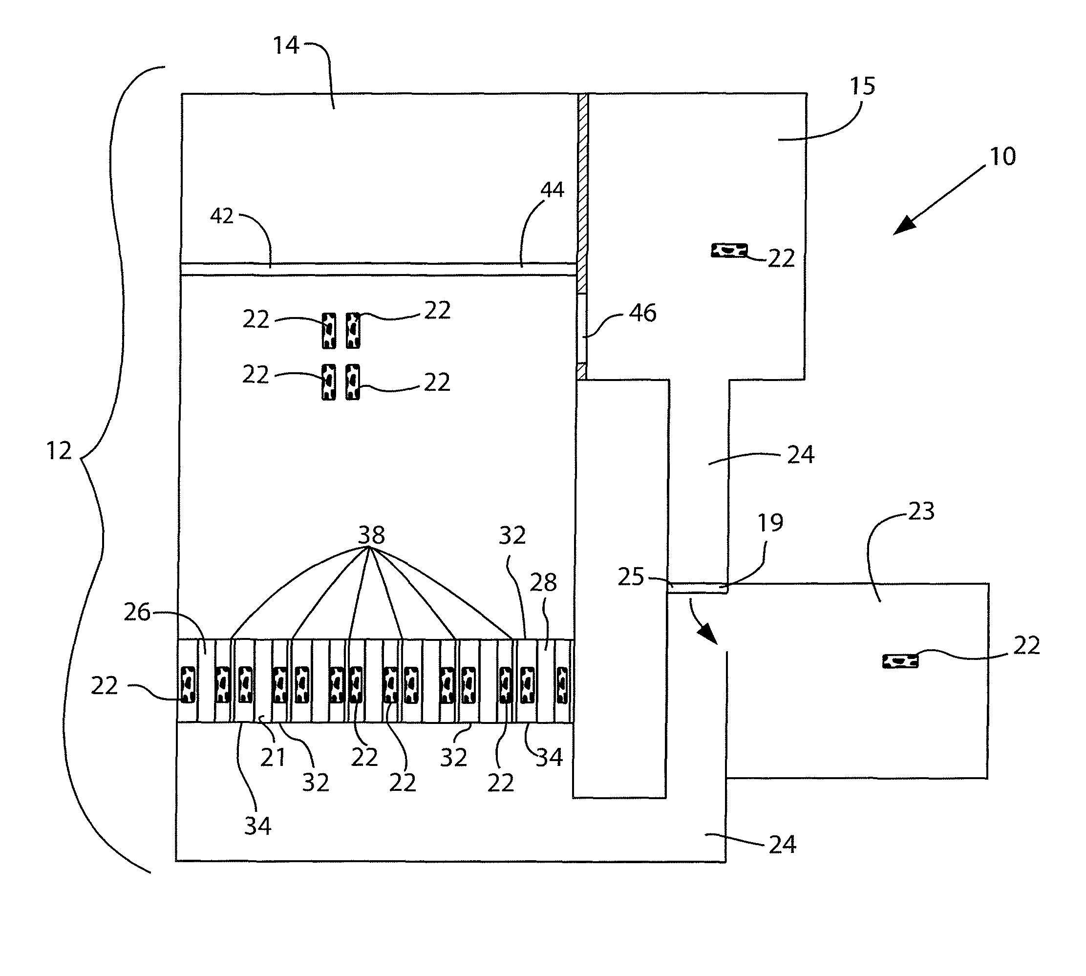 System for milking cows and method