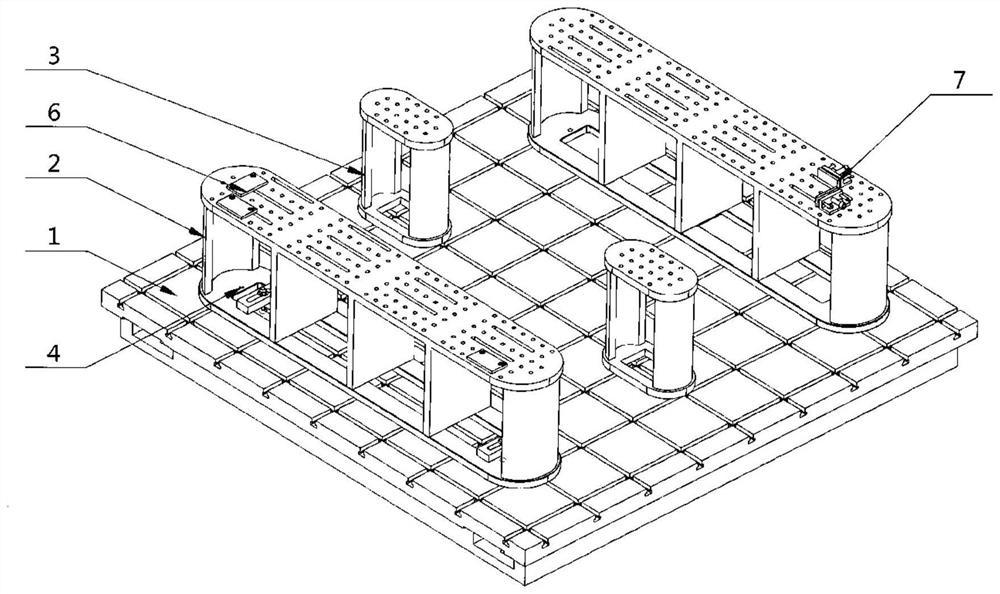 Clamping platform and clamping method for oil sludge CNC milling