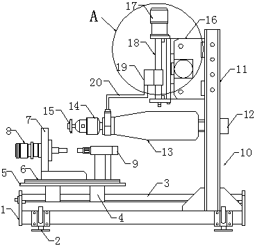 Rapid grinding device for hardware parts