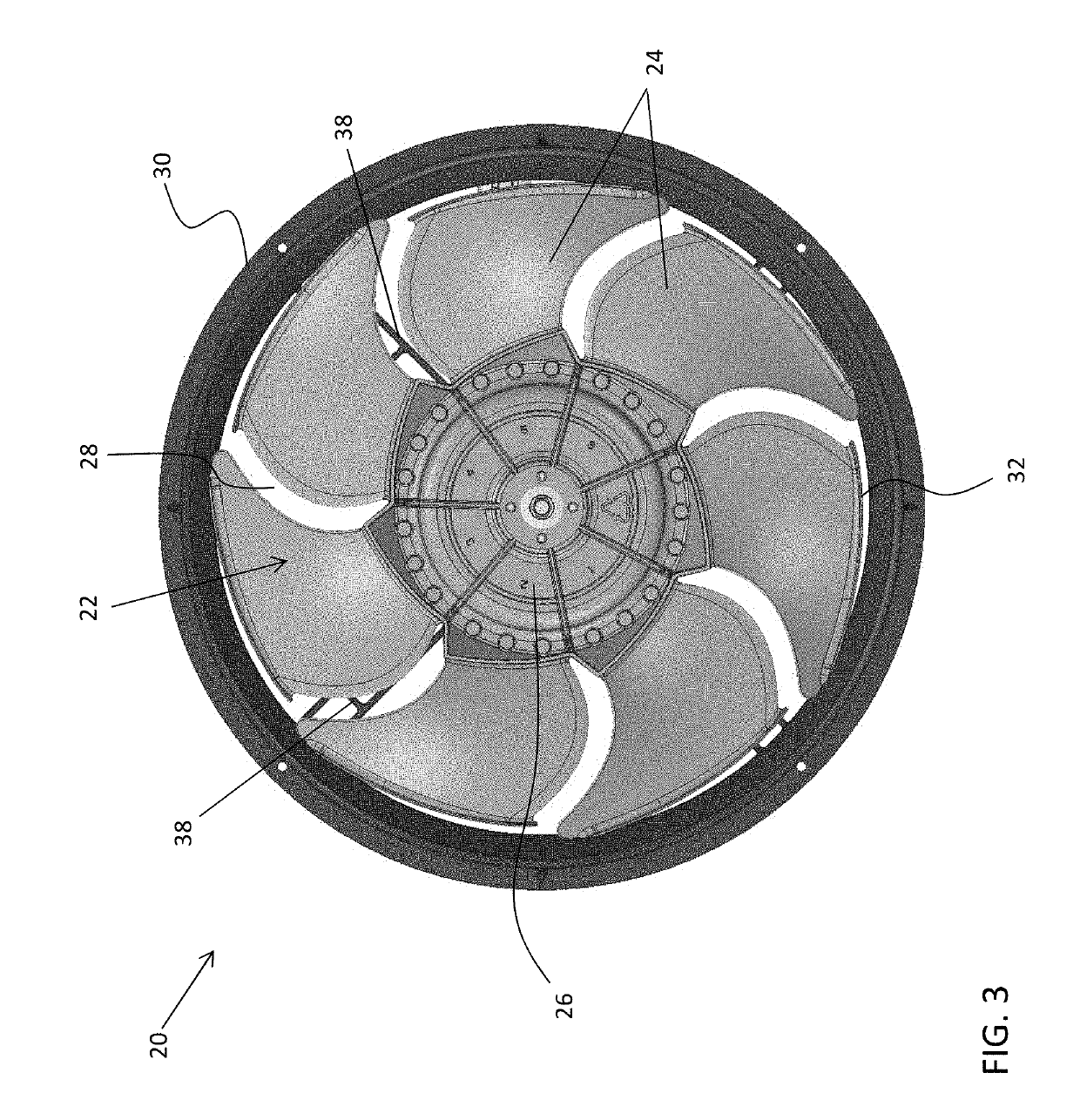 Axial fan with tip fences