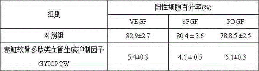 Application of dasyatis akajei cartilage polypeptide angiogenesis inhibition factor