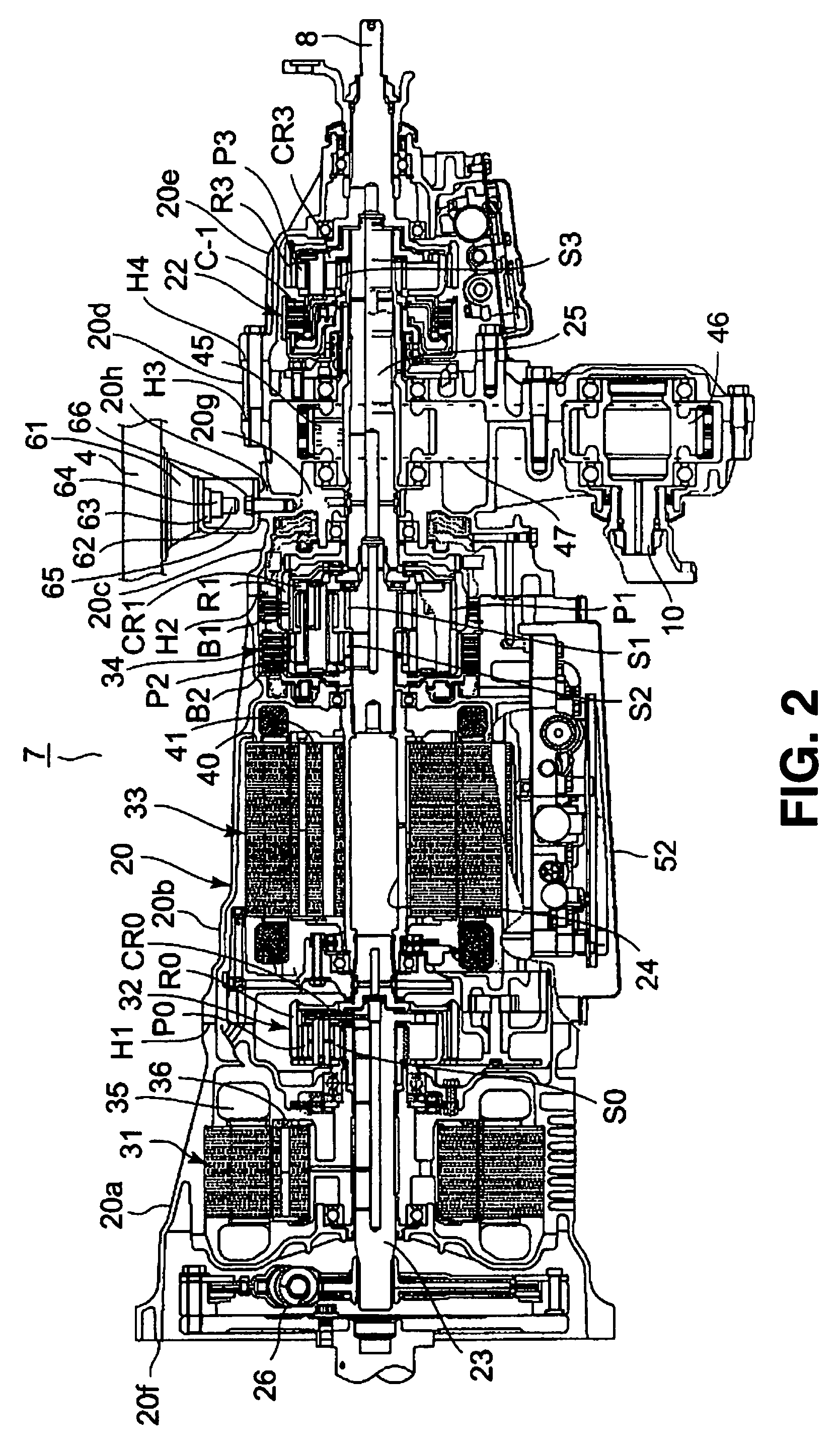 Hybrid drive unit and vehicle mounted therewith