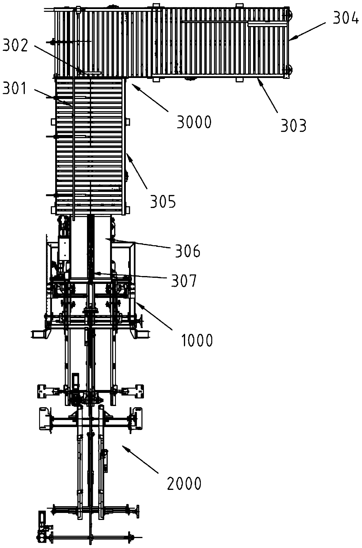 Shallow tray paperboard transportation device and paperboard transportation method