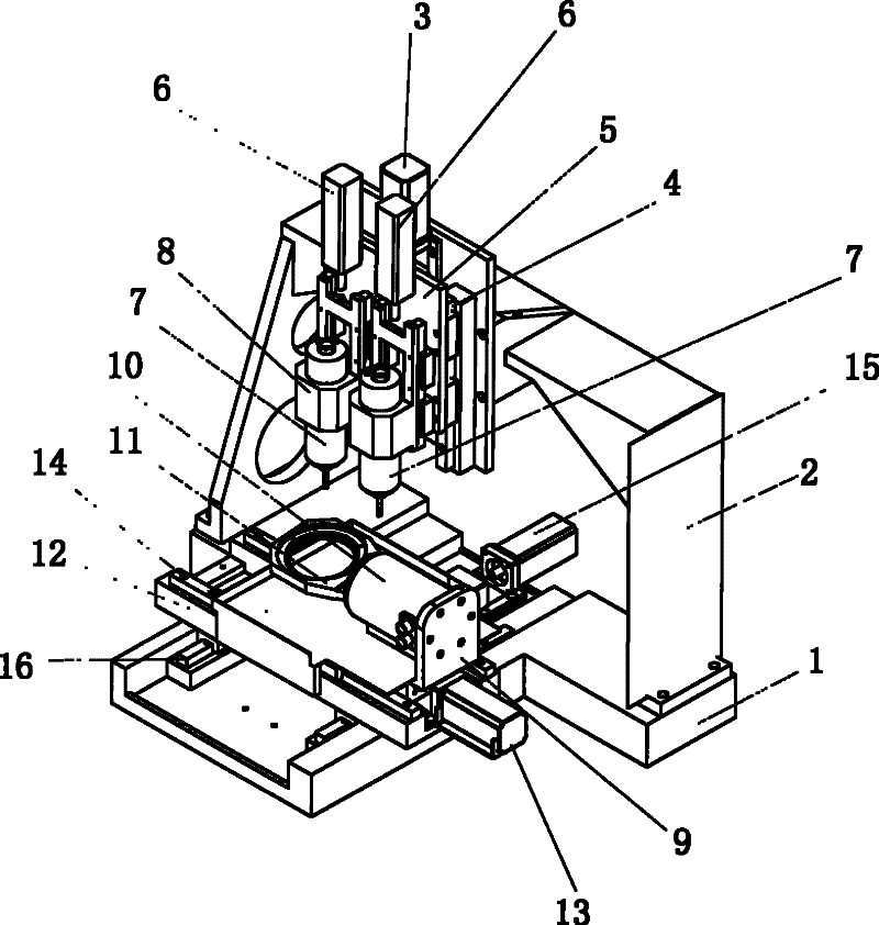 Double-shaft automatic processing equipment for zirconia ceramic dental crown