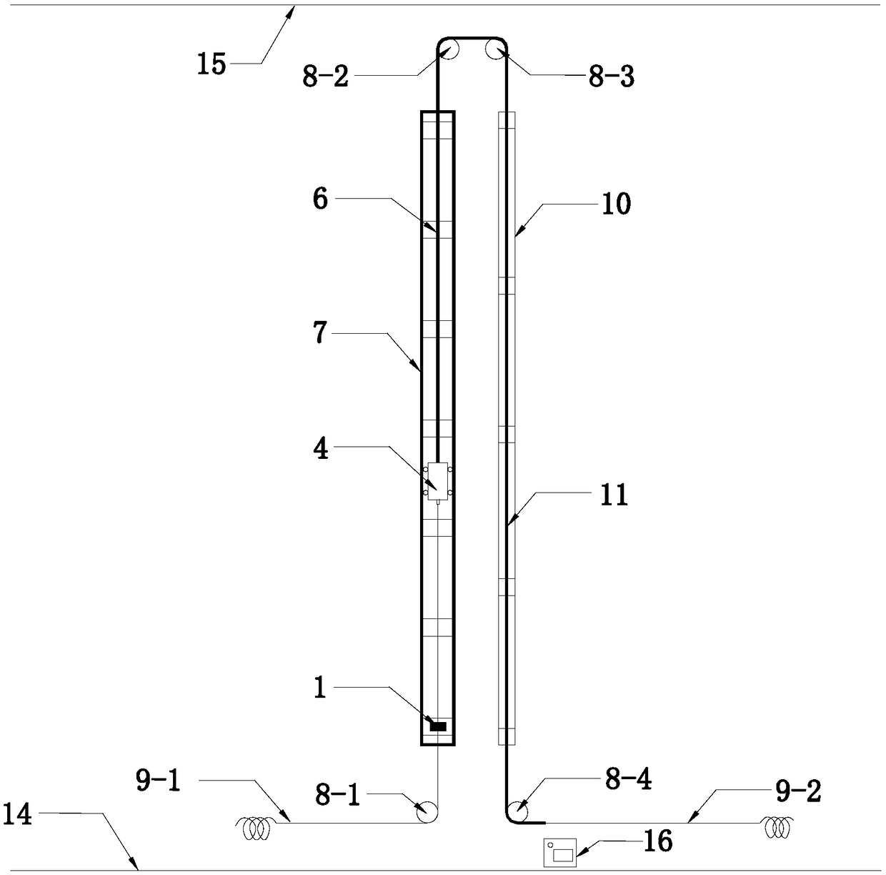 Steep slope surface horizontal displacement test method