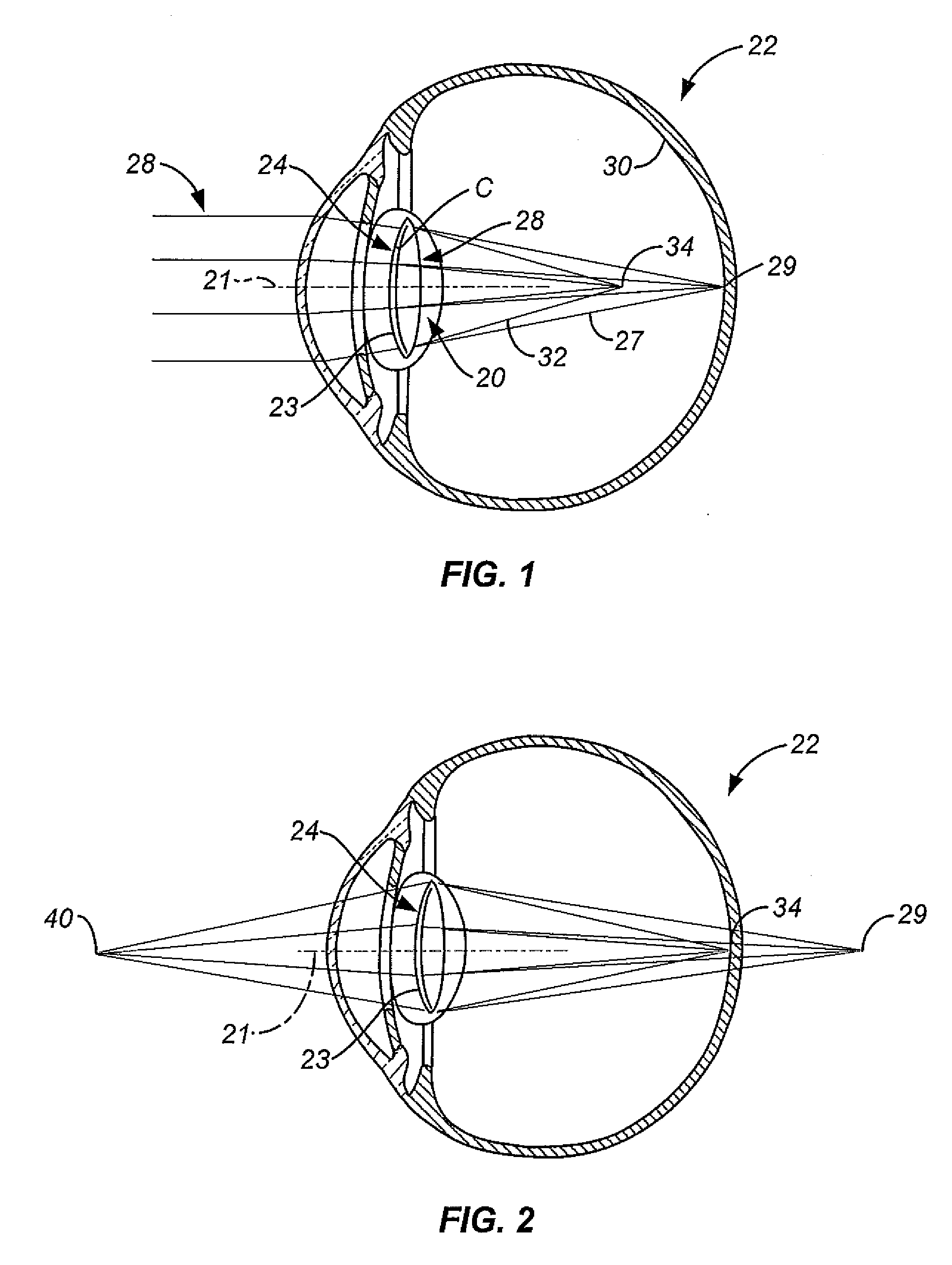Ophthalmic lens, systems and methods with angular varying phase delay