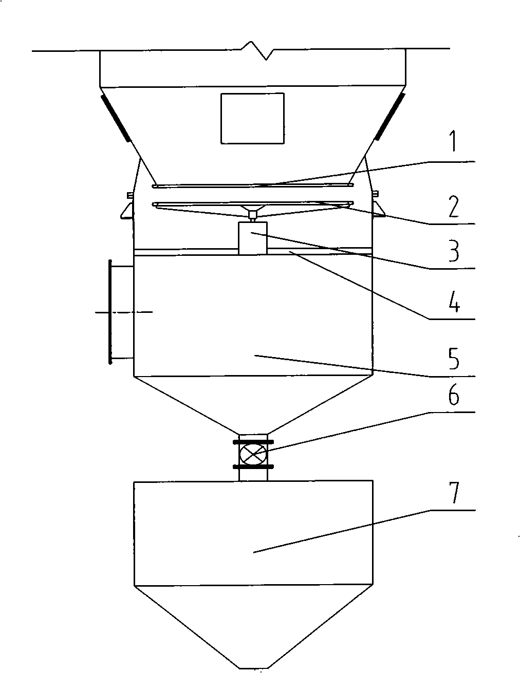 Method and apparatus for discharge of fluidized bed in coated controlled release fertilizer production