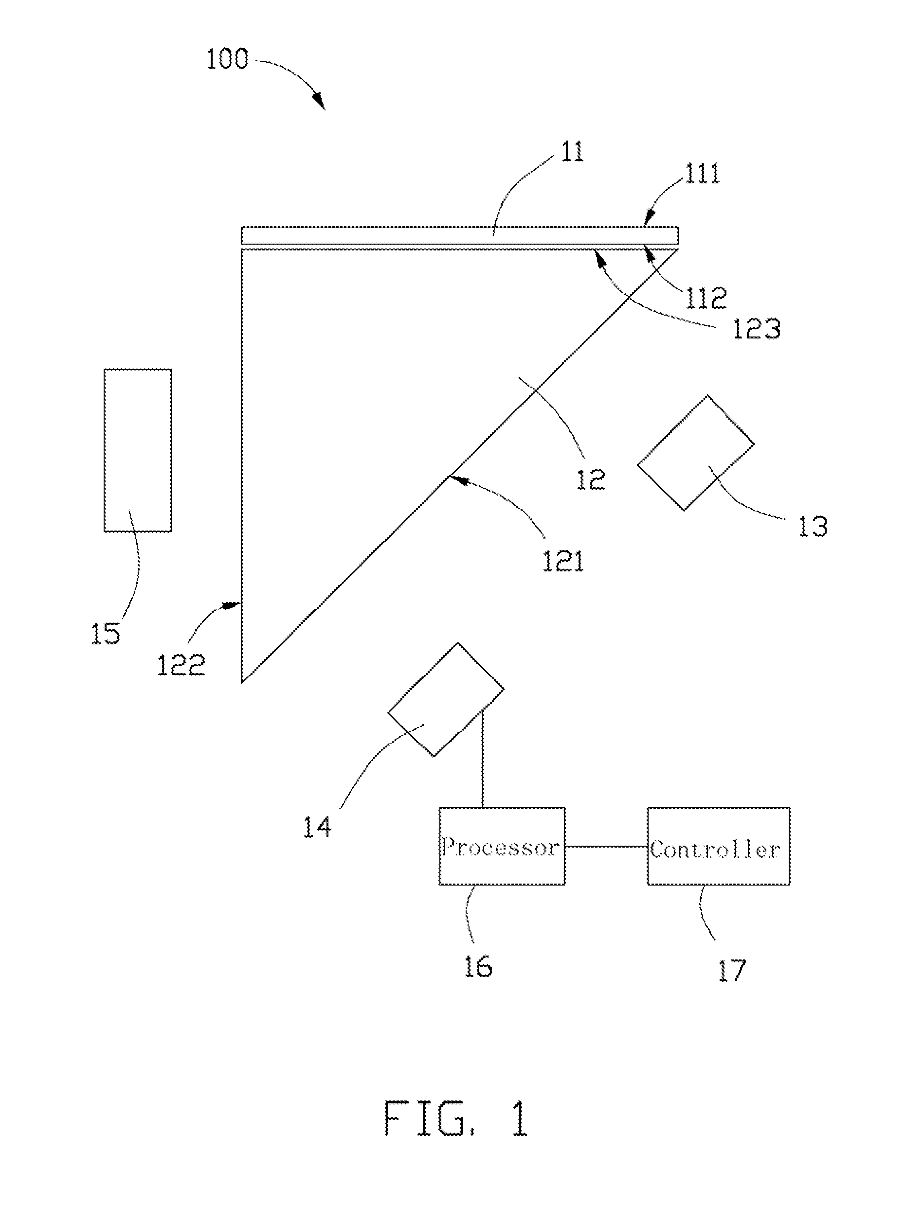 Touch display system with optical touch detector