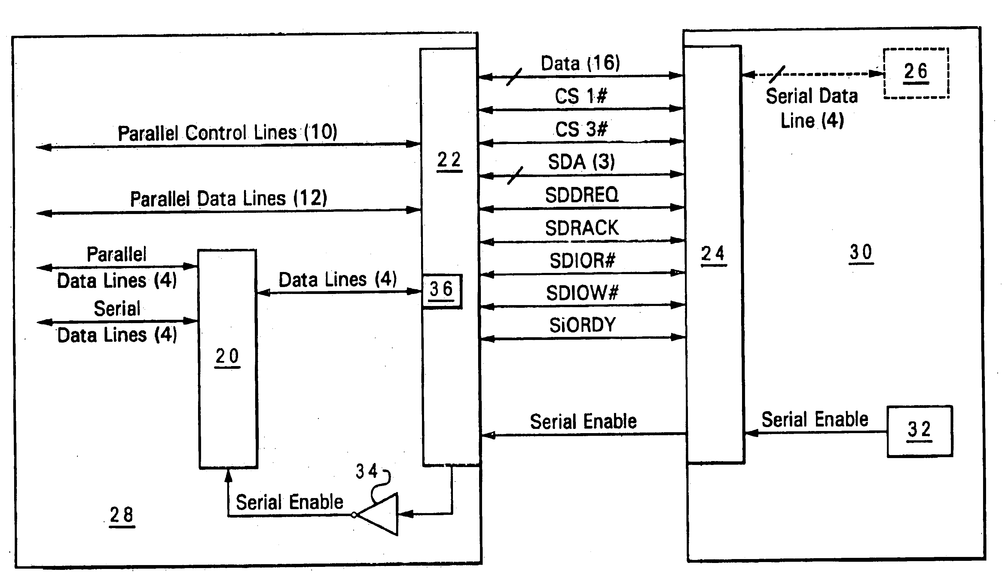 System for supporting both serial and parallel storage devices on a connector