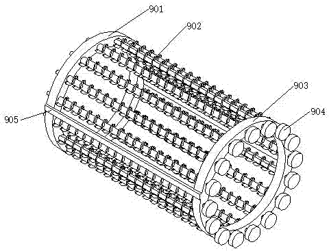 Drum-type hook screening and impurity removal method