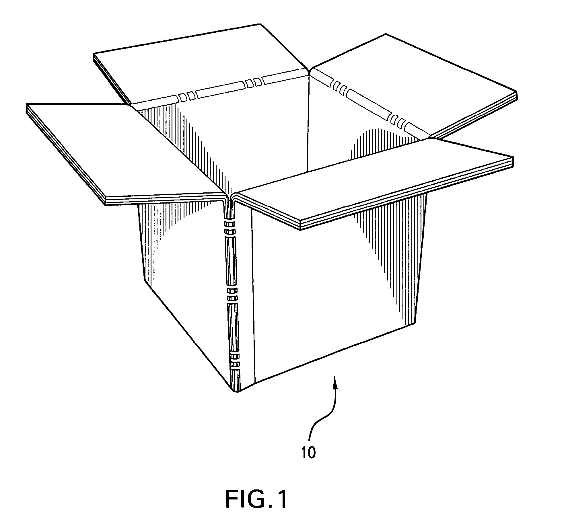 Knockdown corrugated box for temperature control and method of making
