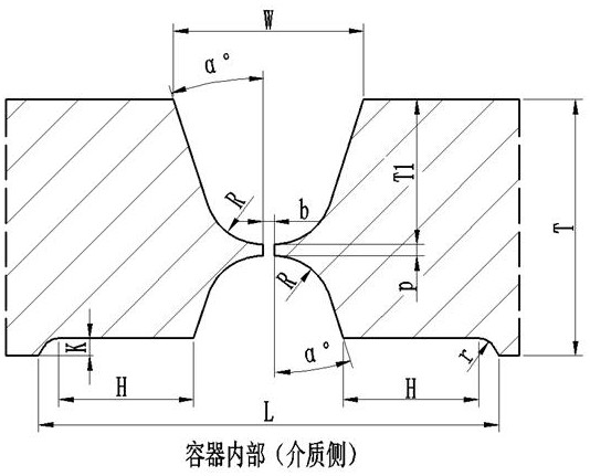 Groove for longitudinal and circular seams of large-diameter vessel and welding method