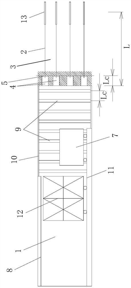Full-section construction structure and construction method of large-section soft ground tunnel