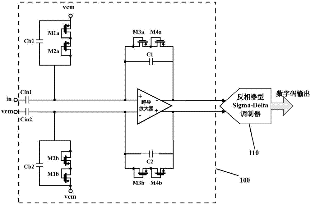 Analog front-end circuit for ECG (Electrocardiograph) signal detection chip