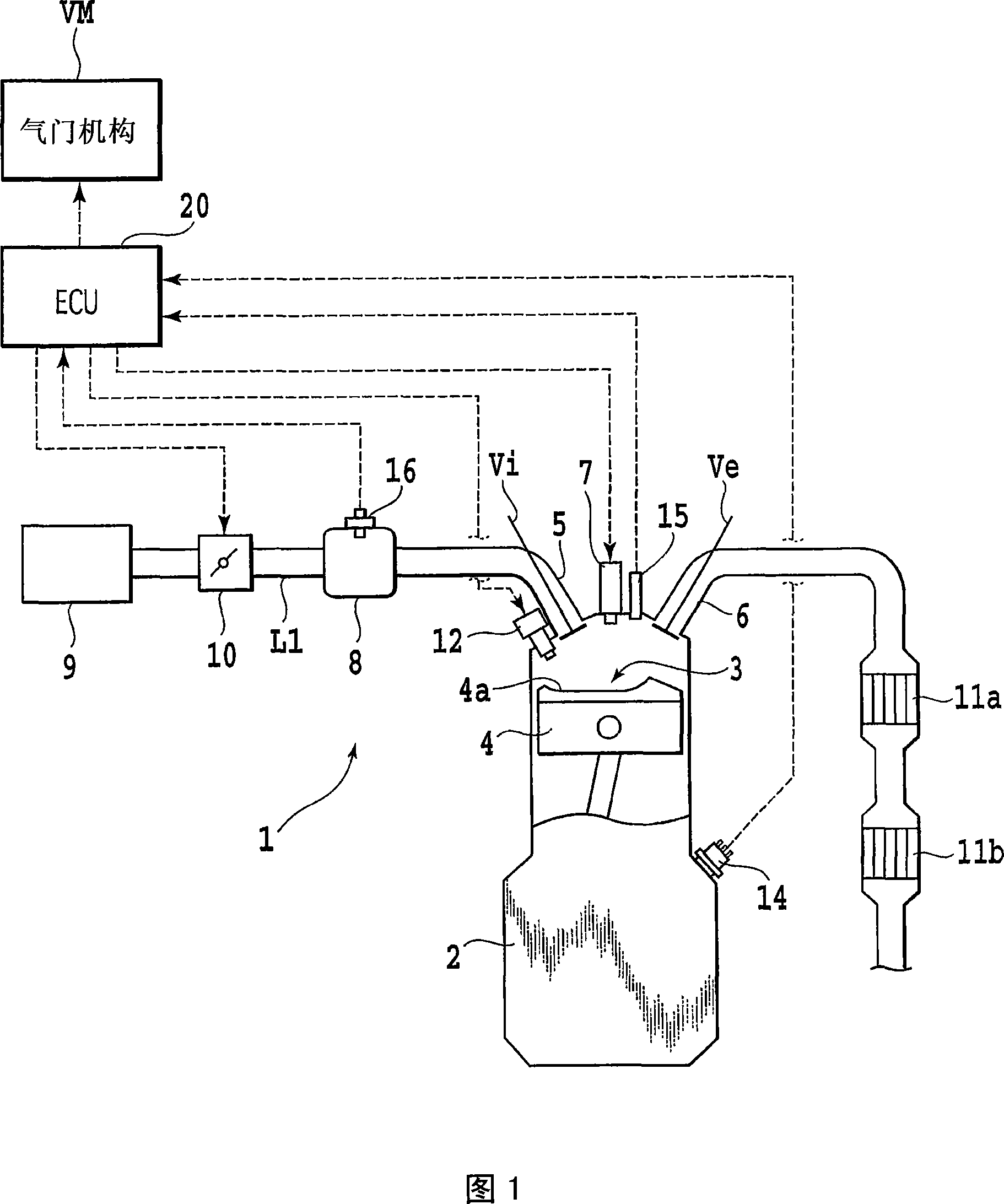 Internal combustion engine control device and methd